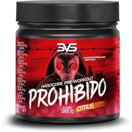 Imagem da oferta Pré Treino Prohibido Sabor Citrus |Hardcore Pre-Workout 3VS Nutrition | 2 gr de Beta Alanina | Estimulante para treino