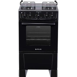 Imagem da oferta Fogão 4 Bocas Atlas Mônaco Plus Preto com Mesa Inox - Bivolt - Fogão 4 Bocas