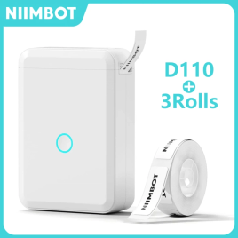 Imagem da oferta Mini Impressora Portátil Niimbot D110 para Celular Impressora de Etiquetas 1 Roll 1530