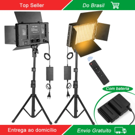 Imagem da oferta Luz de Vídeo LED Lâmpada de Estúdio Fotográfico Bicolor 2500K-850 Nagnahz U600+ 40W NA-U600-LO