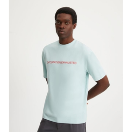 Imagem da oferta Camiseta Boxy em Algodão com Lettering Occupation Exhausted
