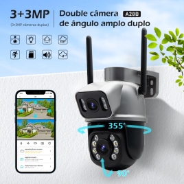 Imagem da oferta Câmera de Segurança Coibeu Externa Wifi Lente Dupla 3mp + 3mp