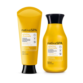 Imagem da oferta Kit Nativa SPA Ameixa Dourada Reconstrução Radiante o Boticário Duo (2 Produtos)