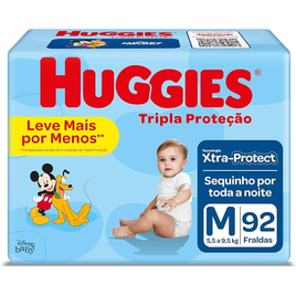 Imagem da oferta Huggies Tripla Proteção -Fralda Tamanho M 92 Fraldas