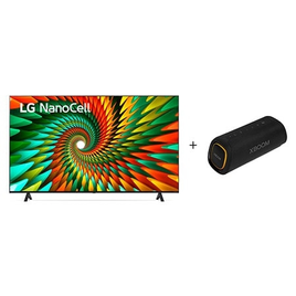 Imagem da oferta Combo Smart TV LG NanoCell NANO77 55" 4K+ Caixa de Som Portátil LG XBOOM Go XG7 - 55NANO77.XG7S | LG BR