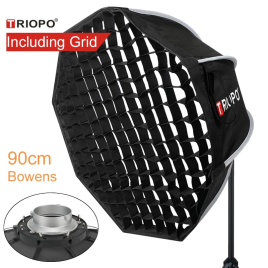 Imagem da oferta Triopo-Portable Bowens Mount Softbox Softbox com Honeycomb Grid K90 Octagon Umbrella