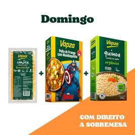 Imagem da oferta Kit Domingo Vapza: Canjica 500g + Frango com Mandioquinha 320g + Quinoa Orgânica 250g