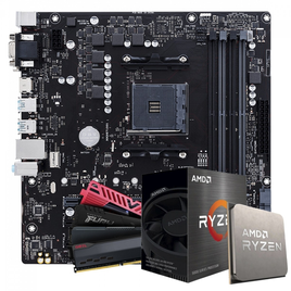 Imagem da oferta Kit Upgrade Ryzen 5 5500 + Placa Mãe B450 + 16GB DDR4