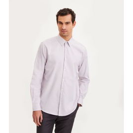 Imagem da oferta Camisa Regular em Algodão Maquinetado com Listras Espinha de Peixe