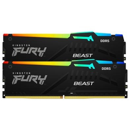 Imagem da oferta Memória RAM Kingston Fury Beast RGB 64GB (2x32GB) 5600MHz DDR5 CL40 para Intel XMP Preto - KF556C40BBAK2-64