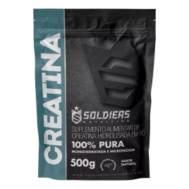 Imagem da oferta 2 Unidades Creatina Monohidratada 500g Soldiers Nutrition Sabor Natural