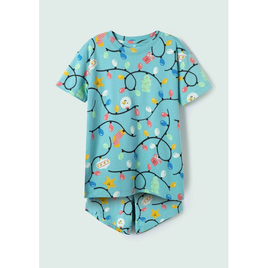 Imagem da oferta Pijama Curto Infantil Unissex Que Brilha no Escuro -  Store