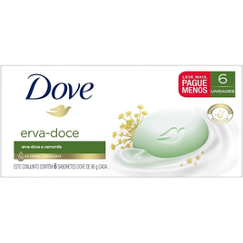 Imagem da oferta Dove Sabonete Em Barra Para Uma Pele Saudável Dove Erva-Doce Com 1/4 De Creme Hidratante 90 G 6 Unidades