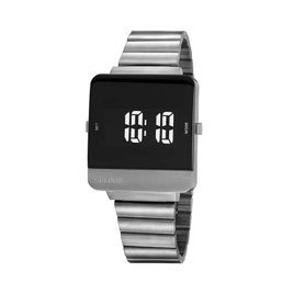 Imagem da oferta Relógio Masculino Aço LCD Prata