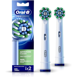 Imagem da oferta Oral-B Refis PRO SERIES Advanced Clean 2 Unidades para Escova de Dentes Elétrica Oral-B 100% mais remoção de placa