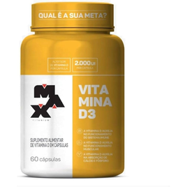 Imagem da oferta Max Titanium Vitamina D3 2000Ui- 60 Cápsulas