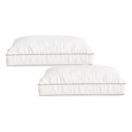Imagem da oferta Kit Com 2 Travesseiros De Microfibra Ajustáveis Emma Cor Branco