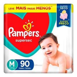 Imagem da oferta Fralda Pampers Super Sec M - 90 Unidades