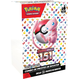 Imagem da oferta Box 18 Boosters Cards Pokémon Coleção Especial Escarlate e Violeta 151 Copag Cards Cartas em português oficial