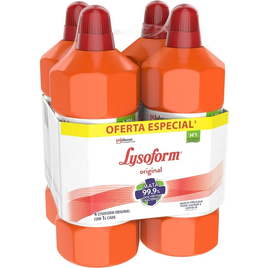 Imagem da oferta Kit com 4 Unidades Dedesinfetante Lysoform Bruto - 500ml
