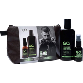 Imagem da oferta Kit Necessaire GO Man Shampoo E Óleo Tree Barba E Cabelo Anti Coceira Previne A Caspa - Go Man 2 Produtos Em 1