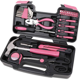 Imagem da oferta Conjunto de ferramentas domésticas Apollo Tools 39 peças rosa