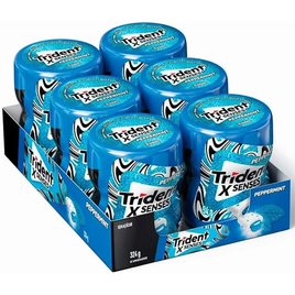 Imagem da oferta Chiclete Trident Xsenses Peppermint sem Açúcar Garrafa - Caixa com 6 Unid Ades de 54g