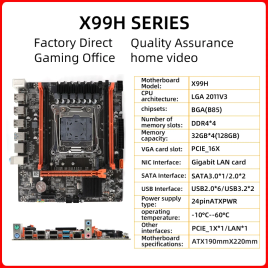 Imagem da oferta Placa Mãe Suporte Soquete RAM DDR4 X99H CPU LGA 2011 V3
