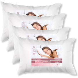 Imagem da oferta Kit com 4 Travesseiros Percal 200 Fios Fibra Siliconada Casa Dona