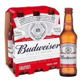 Imagem da oferta Pack Cerveja Budweiser 330 Ml Long Neck Com 6 Unidades