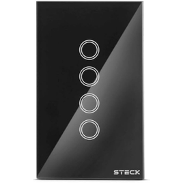 Imagem da oferta Interruptor Inteligente Steck 4×2 Touch Wi-Fi Steck Ambiente Conectado 4 Módulos Bivolt