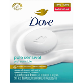 Imagem da oferta Dove 8 Unidades Sabonete Pele Sensível 90g