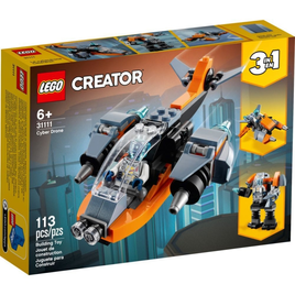 Imagem da oferta Brinquedo LEGO Creator 3 em 1 Ciberdrone 113 Peças - 31111