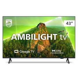 Imagem da oferta Smart Tv 43'' Philips Ambilight Google Tv Comando De Voz Bivolt - 43PUG7908/78