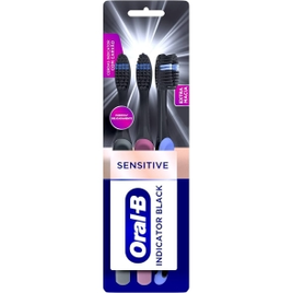 Imagem da oferta 2 Pacotes Escova de Dente Oral-B Indicador Black Charcoal - 3 Unidades (Total 6 Unidades)