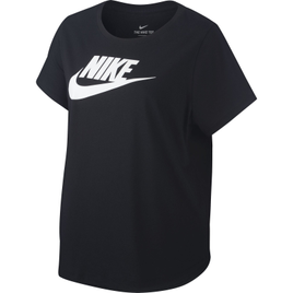 Imagem da oferta Camiseta Nike Tee Essential Futura Preto e Branco - Feminino