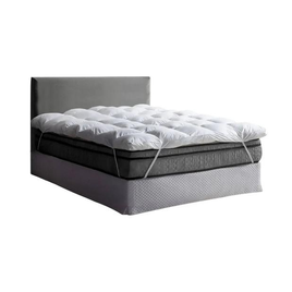 Imagem da oferta Kit Pillow Top Casal Size Com 2 Travesseiros Siliconados Várias Cores