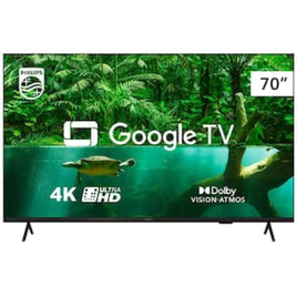 Imagem da oferta Smart TV 70" UHD 4K Philips Google TV HDR10+ Dolby Vision Dolby Atmos Bluetooth 5.0 - 70PUG7408/78