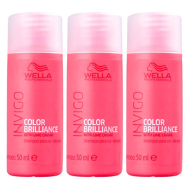 Imagem da oferta Kit com Três Shampoos Wella Professionals Invigo Color Brilliance - 50ml
