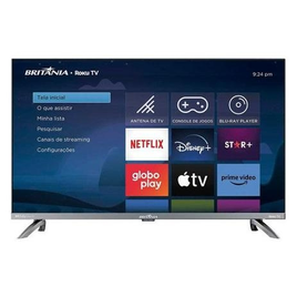 Imagem da oferta Smart TV Britânia 32 Polegadas HD LED Dolby Áudio Roku TV 3 HDMI 2 USB BTV32G7PR2CSGBLH