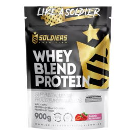 Imagem da oferta Whey Blend Protein Concentrado e Isolado Sabor Morango 900g - Soldiers Nutrition