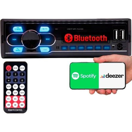 Imagem da oferta Som Automotivo MP3 Player Bluetooth Entrada Auxiliar P2 Rádio FM Saída RCA SD Viva Voz USB - First Option