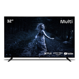 Imagem da oferta Smart TV Multilaser 32" Sistema Android Dolby Audio Google Assistente RJ45 + AV Multilaser - TL042
