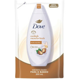 Imagem da oferta 4 Unidades Sabonete Líquido Dove Nutritivo Karité e Baunilha Nutrium Moisture Cuidado Reconfortante Sachê 200ml