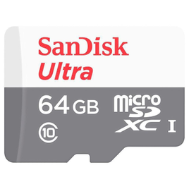 Imagem da oferta Cartão SanDisk MicroSD Ultra microSDHC/microSDXC UHS-I 64GB - SDSQUNR-064G-GN3MA