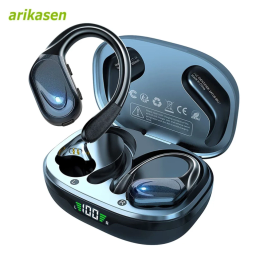 Imagem da oferta Fone de Ouvido Esportivo sem Fio com Cancelamento de Ruído Mic Bluetooth 5.3 - Arikasen