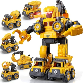 Imagem da oferta Carrinho Robô 5 Em 1 Monta Desmonta Construbots - Mega Compras