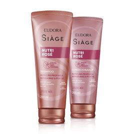 Imagem da oferta Eudora Kit Siàge Nutri Rosé: Shampoo 250ml + Condicionador 200ml
