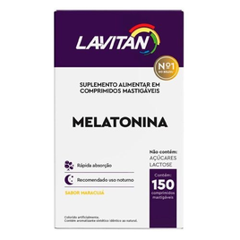 Imagem da oferta 2 unidades de Suplemento Alimentar Melatonina 0.21mg Lavitan 150 Comprimidos