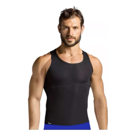 Imagem da oferta Camiseta Slim Alta Compressão Postura Cinta Modeladora Fit - Masculina